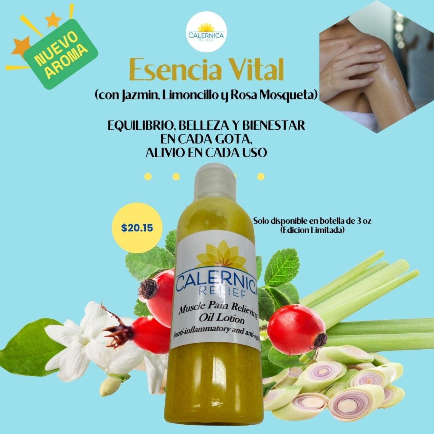 Esencia Vital (Jazmín, Limoncillo y Rosa Mosqueta)