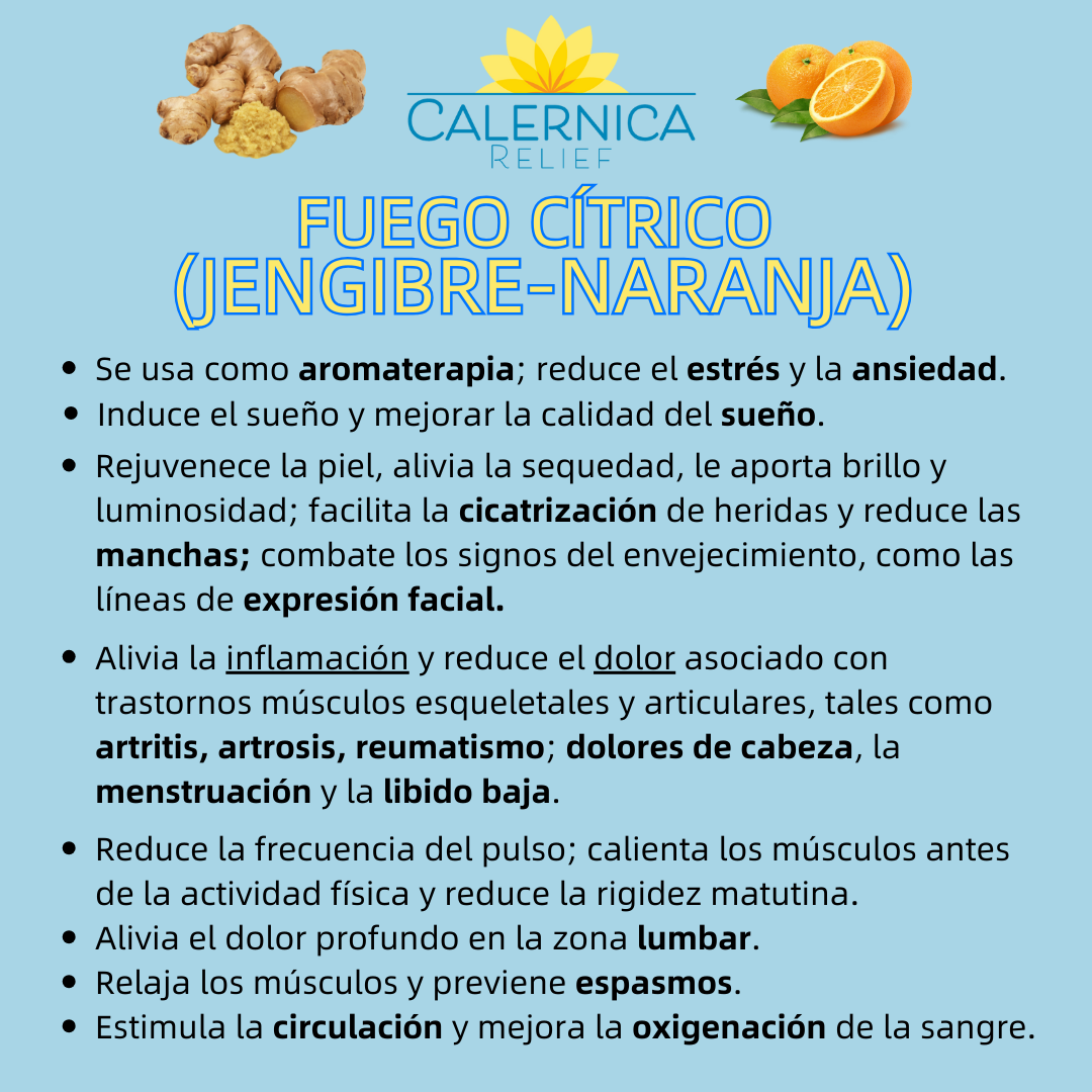 Calernica Relief - Fuego Cítrico (con Jengibre y Naranja)